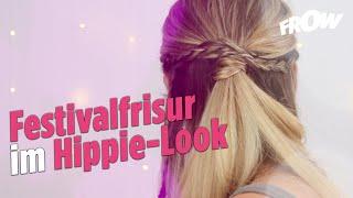 Festivalfrisur im Hippie-Look