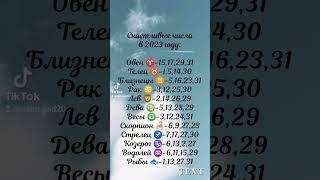 Счастливые числа в 2023 году