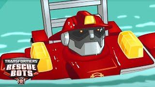 Heatwave underwater! | Transformers: Rescue Bots | Cartoons for Kids | Transformers Junior