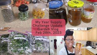 My Year Supply Challenge Update - Garden Vlog Feb 28th, 2023 #yearsupplychallenge