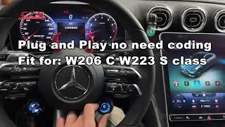 W206 W223 OLED steering wheel button with adaptor plug and play install no need coding