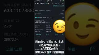 買入六百萬比特幣永續多單 Btc Long 200k!!!