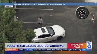 L.A. police shoot armed domestic violence suspect during pursuit