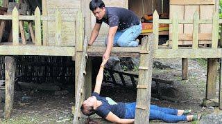 Repairing a broken staircase, farm life in the mountains | Triệu Thị Hiền