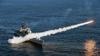 HMS Edinburgh (D97) Fires Sea Dart Missiles