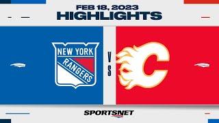 NHL Highlights | Rangers vs. Flames - February 18, 2023