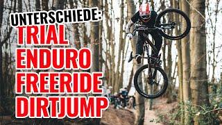 MTB-Erklärung von MARC DIEKMANN: die Unterschiede bei Downhill, Dirtjump, Enduro, Freeride und Trial