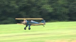 Fleet Model 7, takeoff, fly-by and landing at the Flying Circus Airshow, Bealton, Va.  6/26/11