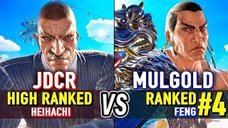 T8  JDCR (Heihachi) vs MULGOLD (#4 Ranked Feng)  Tekken 8 High Level Gameplay