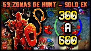 53 Zonas de Hunts para Knight´s (SOLO) │ Level 300 a 600 │ con tips y damage analyser"