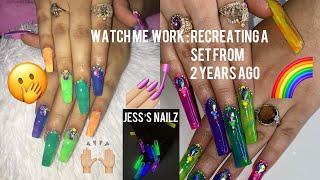 WATCH ME WORK : RECREATING A SET FROM 2 YEARS AGO | Jess’s Nailz