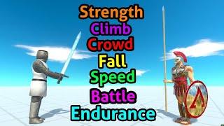 Battle ability Teutonic knight vs spartan Animal Revolt Battle Simulator