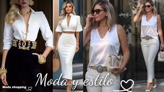 MODA MUJER 2024 Estilos para vestir el color BLANCO