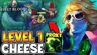 HOW TO WIN THE GAME AT LEVEL 2 WITH PROXY SINGED (EASY CHEESE STRATEGY)