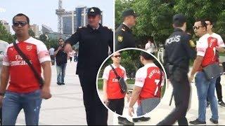 Arsenal fans wearing Henrikh Mkhitaryan shirts stopped by police in Baku | 28/05/2019