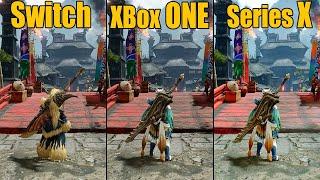 Monster Hunter Rise Nintendo Switch vs. Xbox One vs. Series S|X Comparison | Loading, Graphics, FPS