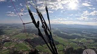 Paragliding with bumpy northern wind