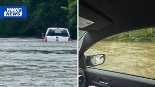 North Carolina drivers stuck on closed roads due to flooding in Brunswick County