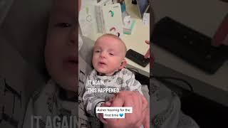 Baby gets hearing aids to hear for the first time ️