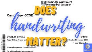 Does Handwriting Matter? A level and IGCSE Business [CAIE] #shorts