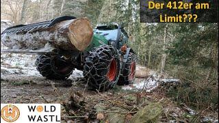 Holzrücken mit Fendt 412 und Uniforest - Helmkamera