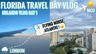 ORLANDO FLORIDA TRAVEL DAY VLOG - FLYING NORSE ATLANTIC & DAY 1 WALMART FOOD SHOP!