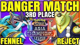 3rd PLACE BANGER FENNEL vs REJECT - ACL Japan | Pokemon Unite