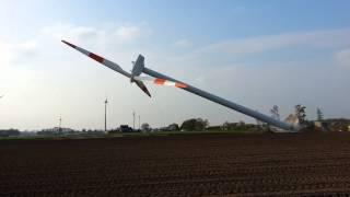 Demontage einer Windkraftanlage in Bocholt Hemden 02.05.2013