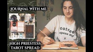 Journal With Me | Tarot Spread Inspired by Madeline Miller's "Circe"| High Priestess Tarot Spread