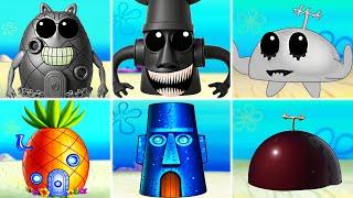 ALL Spongebob Houses vs Zoonomaly cartoon Animation (Part 2)