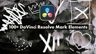 100+ DaVinci Resolve Mark Elements 1