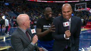 'HI RJ!'  Draymond Green interrupts Richard Jefferson during NBA Courtside | NBA on ESPN