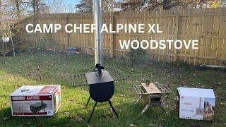 CAMP CHEF Alpine XL Unboxing/first fire-Wall tent wood stove