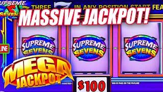 WOW!! I WON THE MOST MASSIVE JACKPOT ON THIS SLOT MACHINE  VEGAS CASINO SLOT MACHINE HIGH LIMIT WIN