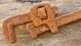 Very Rusty Pipe Wrench Restoration