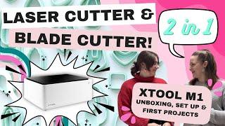 Laser Cutter & Craft Blade Cutting Machine - 2 in 1! (xTool M1 unboxing, set-up and first projects)