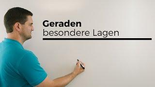 Geraden, besondere Lagen in R3, Vektorgeometrie, analytische Geometrie | Mathe by Daniel Jung