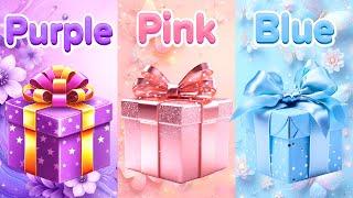 Choose your gift  Purple vs Pink Blue | Gift box Challenge