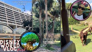 DISNEY WORLD VLOG PART 1 | Travel Day | First time at Disney | Contemporary Resort | Animal Kingdom