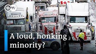 Canadian truckers protest vaccine mandate | DW News