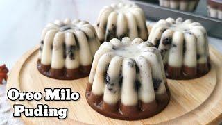 PUDING OREO MILO | Resepi mudah pasti jadi | Resepi Agar Agar Oreo