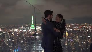 Beautiful Nighttime Rooftop Marriage Proposal