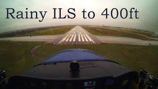 Full IFR Flight - ILS to 400ft, Rain, Solid IMC