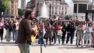 Whitney Houston, I wanna dance with Somebody - busking in the streets of London, UK