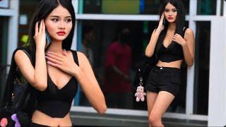 STUNNER WITH A PERFECT FIGURE! Pattaya Street Scenes, Thailand 2024