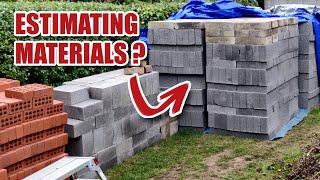 Amateur estimating! Ordering materials for a building project?