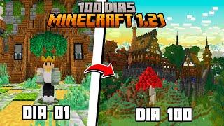 Sobrevivi 100 Dias no Minecraft Survival 1.21