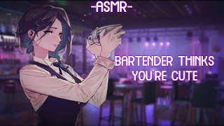 [ASMR] [ROLEPLAY] bartender thinks you're cute (binaural/F4A)