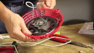 How to Replace a Pull String on a Push Mower : Lawnmower Maintenance & Repair