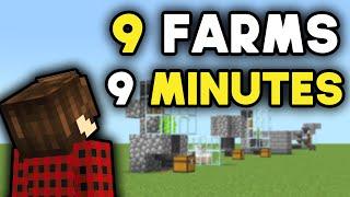 9 Minecraft Bedrock Farms in 9 Minutes